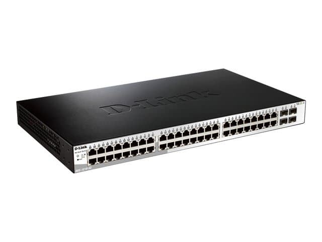 D-Link DGS-1210-52, Hallittu, L2, Gigabit Ethernet (10/100/1000), Täysin kaksipuolinen, Telineasennus, 1U
