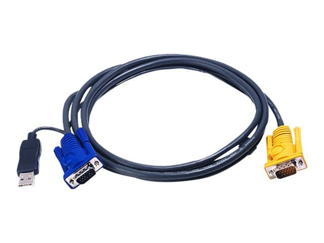 ATEN 2L-5203UP - Video / USB-kaapeli - HD-15 (VGA) (han) til USB, HD-15 (VGA) (han) - 3 m
