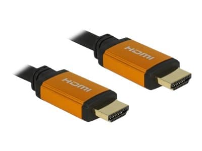 DeLOCK 85727, 1 m, HDMI-tyyppi A (vakio), HDMI-tyyppi A (vakio), 7680 x 4320 pikseliä, 48 Gbit/s, Musta, Kulta
