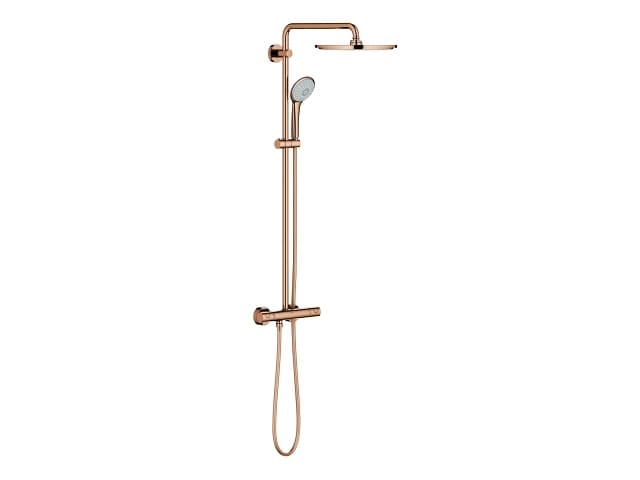 Grohe Euphoria 310 bruss. termi - Suihkujärjestelmä, termostaatti, seinäkiinnitys, kiillotettu lämmin auringonlasku