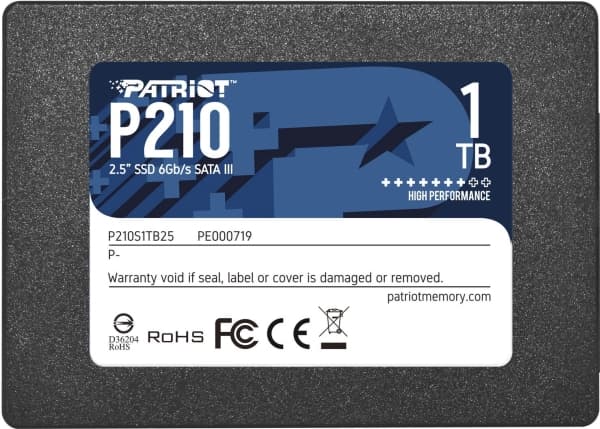 Patriot Memory P210, 1000 GB, 2.5, 500 MB/s
