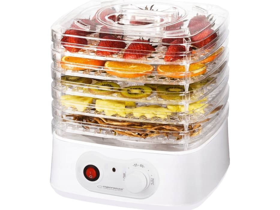 Esperanza EKD004 hydreringsmaskine til mad, läpinäkyvä, teho 250 W