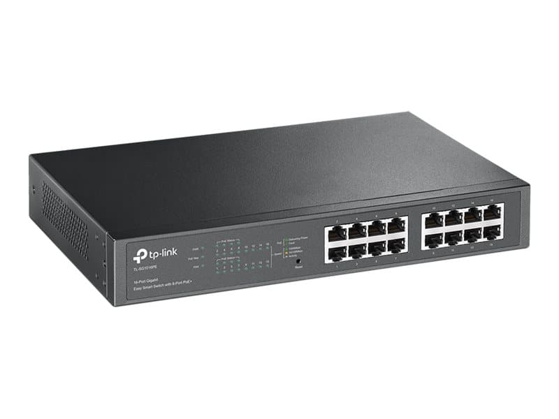 TP-Link TL-SG1016PE, Hallittu, L2, Gigabit Ethernet (10/100/1000), Power over Ethernet -tuki, Telineasennus, 1U