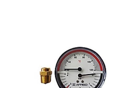 Hydrotermometri 1/2XØ80 0-40MVS/20-120°C