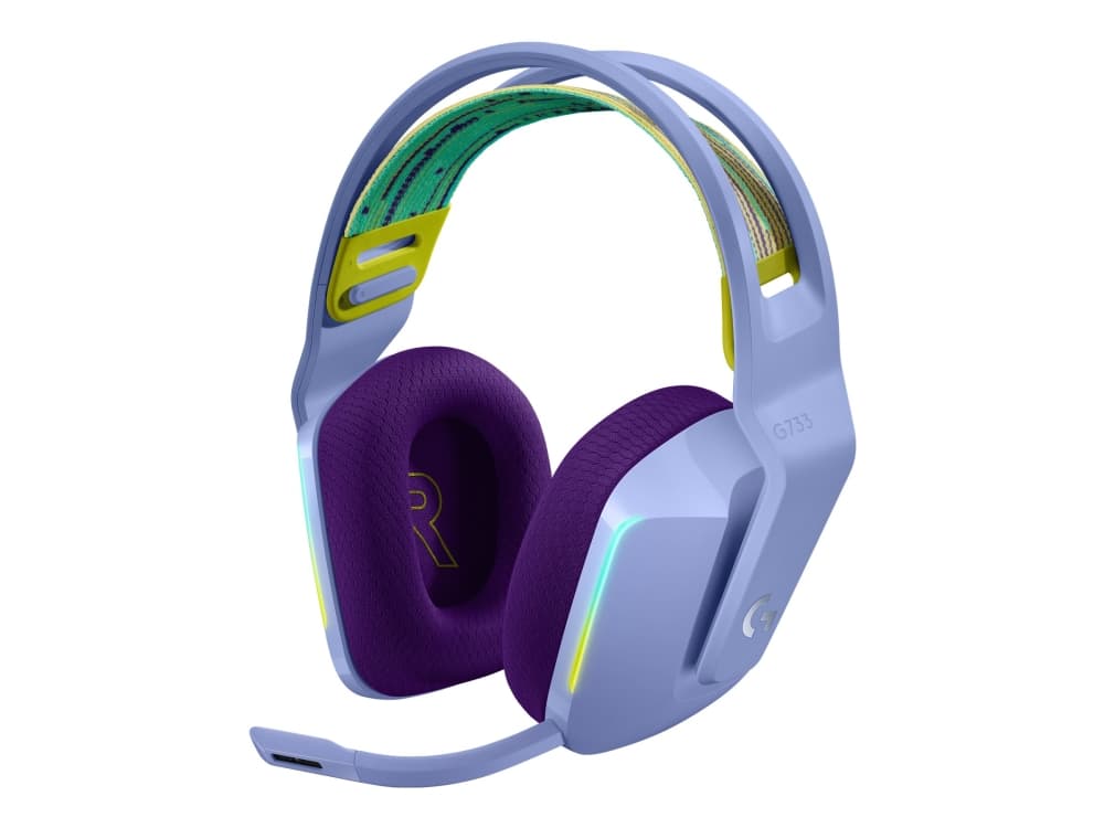 Logitech G G733, Langaton, 20 - 20000 Hz, Pelaaminen, 278 g, Kuulokkeet, Lila