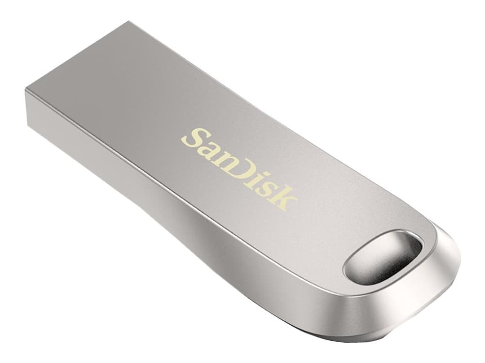 SanDisk Ultra Luxe, 64 GB, USB A-tyyppi, 3.2 Gen 1 (3.1 Gen 1), 150 MB/s, Ilman suojusta, Hopea