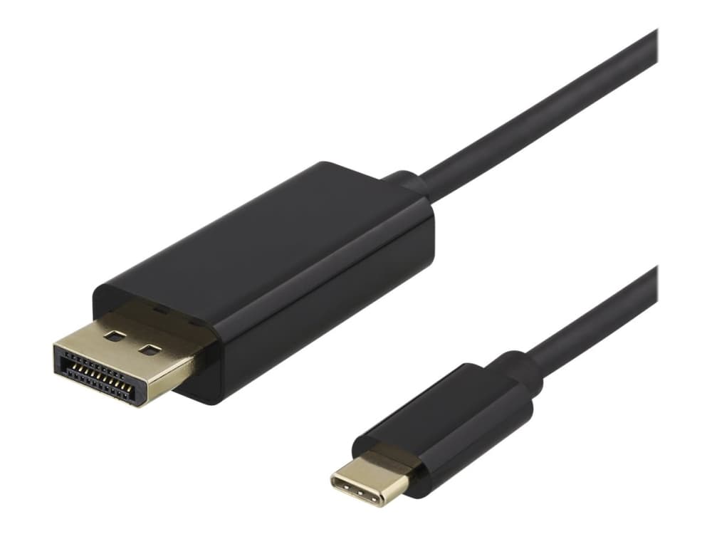 DELTACO USBC-DP100 - DisplayPort-kaapeli - USB-C (han) til DisplayPort (han) - 1 m - 4K-tuki - lajittelu