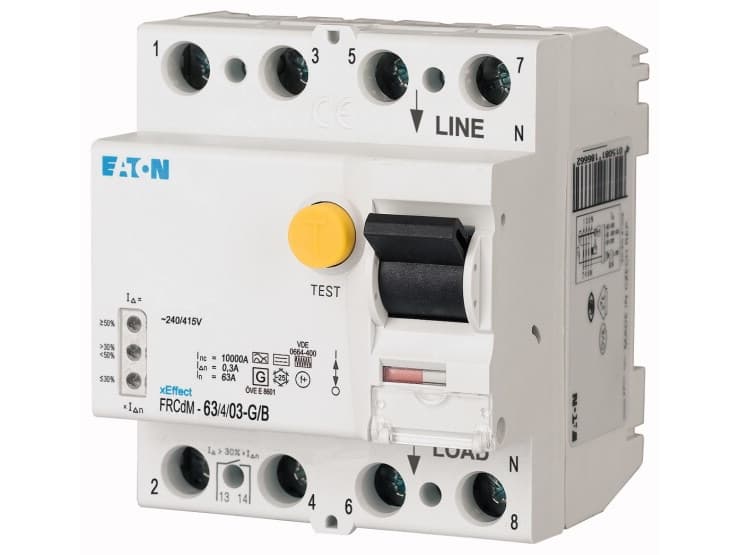 Eaton FRCDM-63/4/03-G/B, Vikavirtasuoja, 10000 A, IP20