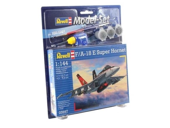 Revell F/A-18E Super Hornet, Pienoismallikiinteäsiipinen ilma-alus, Kokoamispakkaus, 1:144, Boeing F/A-18E/F Super Hornet, Muovi, Keskitaso