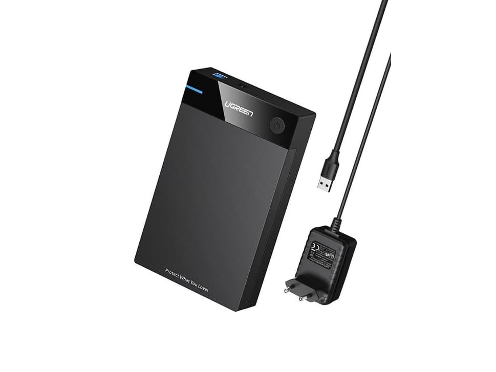 Ugreen 50422, HDD-/SSD-kotelo, 2.5/3.5, SATA, Serial ATA II, Serial ATA III, 5 Gbit/s, USB-liitettävyys, Musta