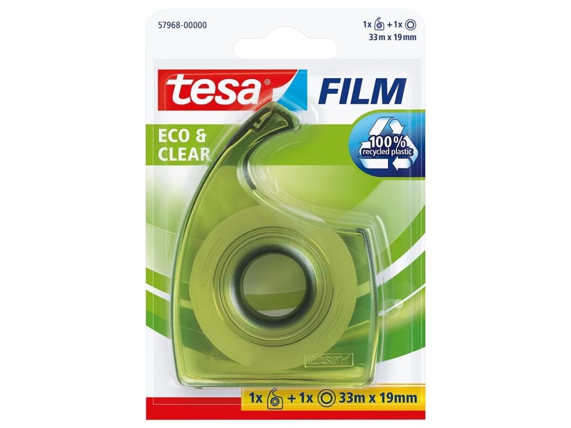 TESA 57968-00000-01, 33 m, Vihreä, Läpinäkyvä, 19 mm, 1 kpl