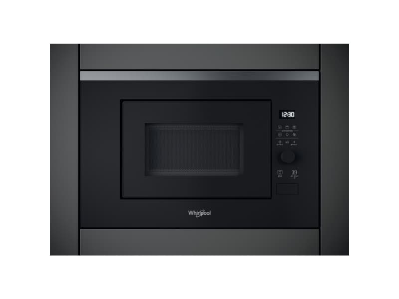 Whirlpool WMF201G, Kiinteä, Grillimikroaaltouuni, 20 L, 800 W, Rotaatio, Kosketus, Musta, Ruostumaton teräs