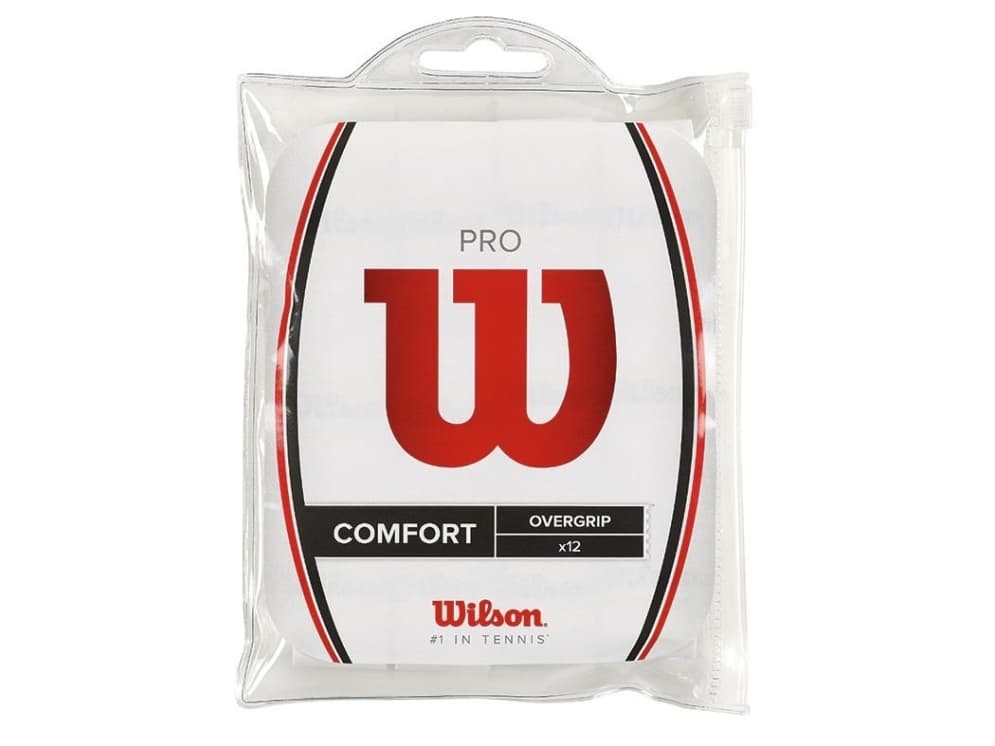 Wilson WRZ4016WH, Overgrip-kahvanauha, Tennis, Valkoinen, Monotoninen, 12 kpl