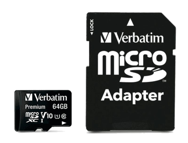 Verbatim Premium - Flashhukommelseskortti (SD-sovitin mukana) - 64 GB - Luokka 10 - microSDXC UHS-I