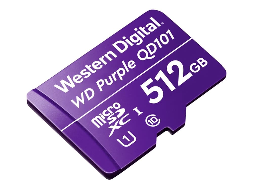 Western Digital WD Purple SC QD101, 512 GB, MicroSDXC, Luokka 10, Class 1 (U1), Purppura