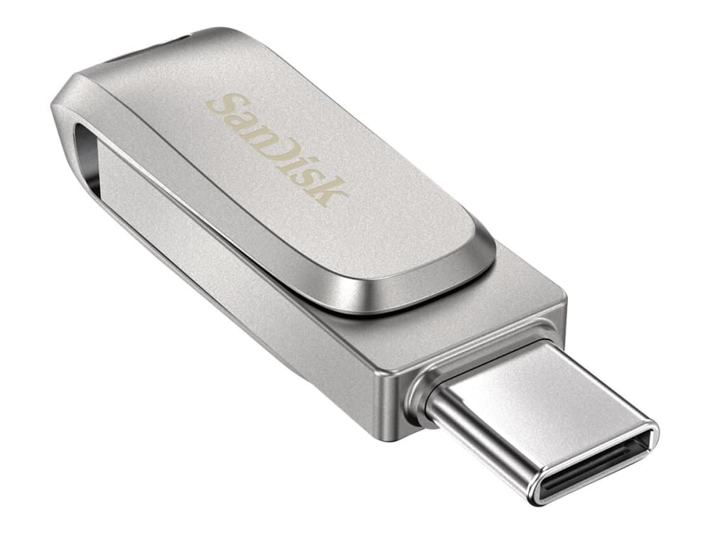 SanDisk Ultra Dual Drive Luxe, 64 GB, USB Type-A / USB Type-C, 3.2 Gen 1 (3.1 Gen 1), 150 MB/s, Taittuva, Ruostumaton teräs