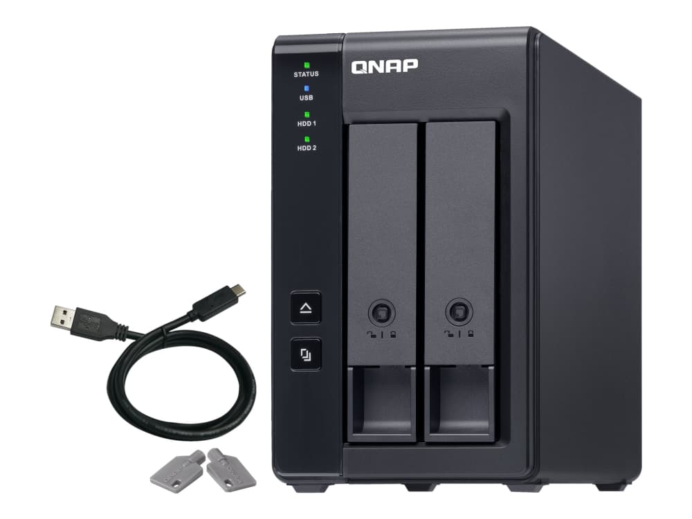 QNAP TR-002, HDD-/SSD-kotelo, 2.5/3.5, Serial ATA II, Serial ATA III, 6 Gbit/s, Hot-swap, Musta