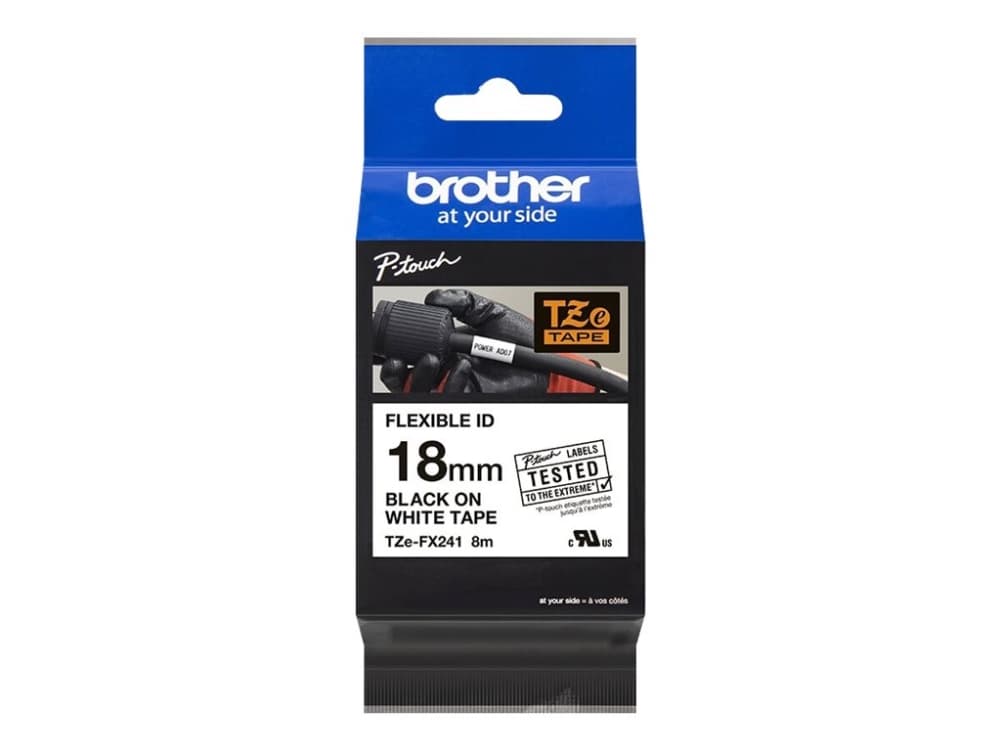 Brother TZe-FX241, Musta valkoisella, TZ, 1,8 cm, 8 m, 1 kpl, 1,8 cm