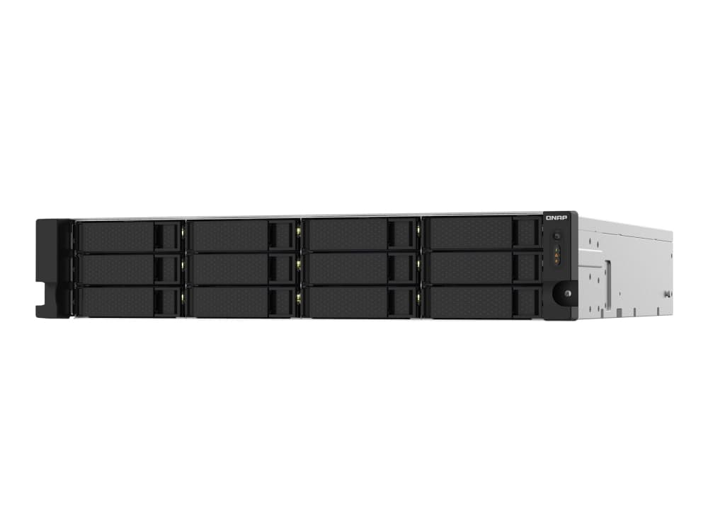 QNAP TS-1232PXU-RP - NAS-palvelin - 12 lokeroa - rackversio - SATA 6Gb/s - RAID 0, 1, 5, 6, 10, 50, JBOD, 60 - RAM 4 GB - Gigabit Ethernet / 2.5 Gigabit Ethernet / 10 Gigabit Ethernet - iSCSI-tuki - 2U:n yksikkö