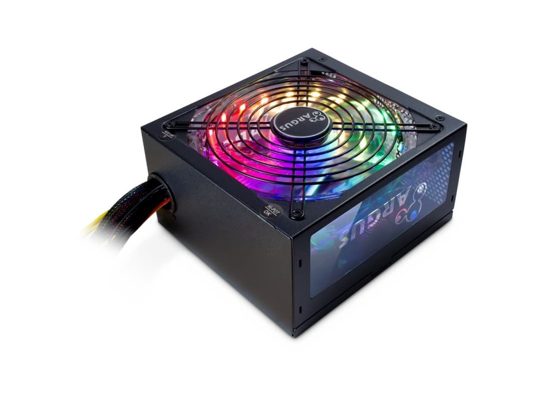Inter-Tech Virtalähde 500W Argus RGB-500W II 140mm tuuletin vähittäismyyntihintainen