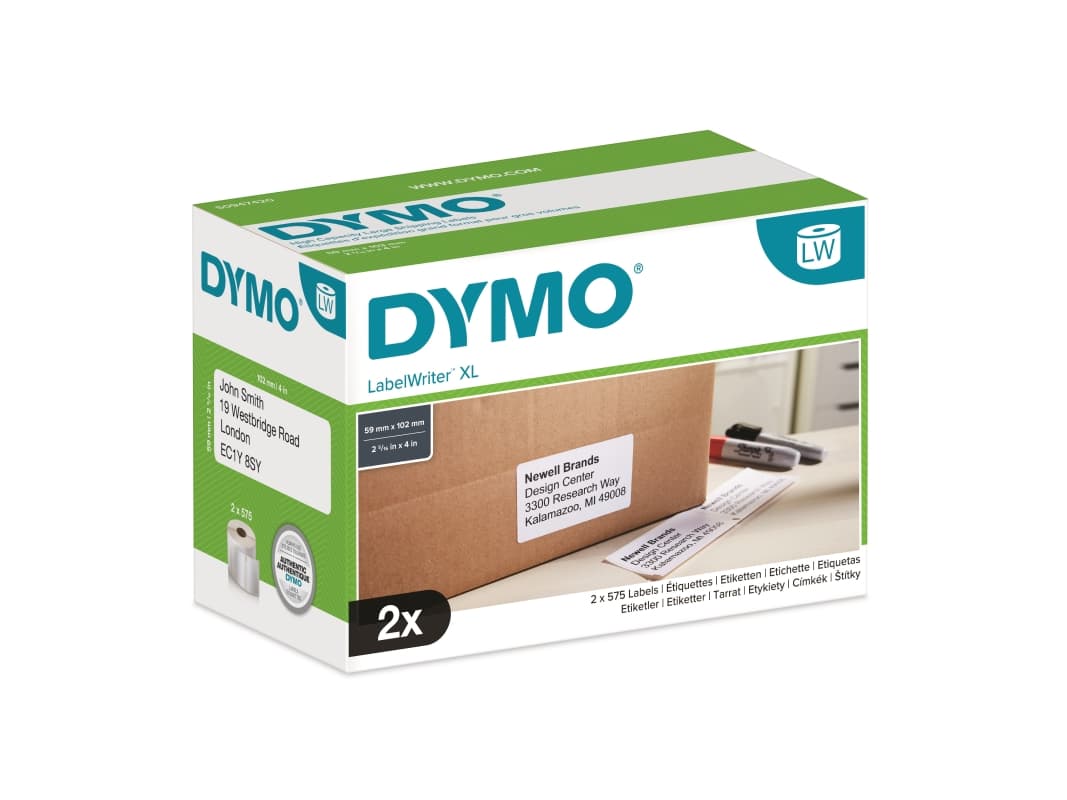 DYMO LW - Lähetystarrat, suuri pakkaus - 102 x 59 mm - S0947420, Valkoinen, Itse kiinnittyvä tulostintarra, Paperi, Kiinteä, Suorakulmio, LabelWriter