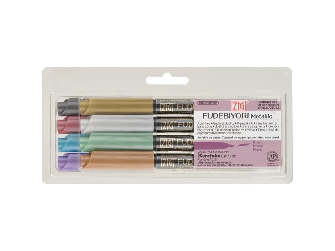 Zig Fudebiyori 8-pack metallic