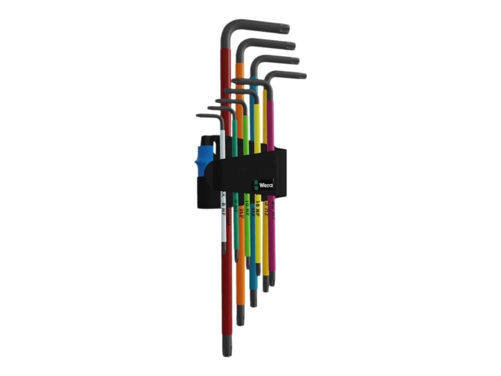 Wera 05024470001, L-torx-avain, T10,T15,T20,T25,T27,T30,T40,T8,T9, Monivärinen, 9 kpl
