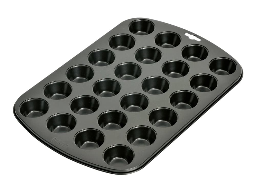 Kaiser 23 0064 6237, Muffinssivuoka, Suorakulmainen, Laskostettu pinta, 230 °C, Musta, Valettu alumiini