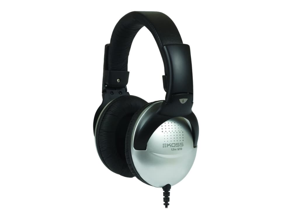 Koss UR29, Langallinen, 18 - 20000 Hz, Musiikki, Kuulokkeet, musta, Hopea