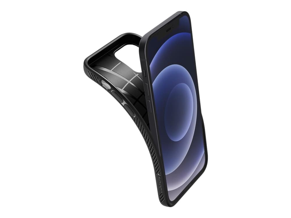 Spigen Liquid Air Matte, Suojus, Apple, iPhone 12 / iPhone 12 Pro, 15,5 cm (6.1), Musta
