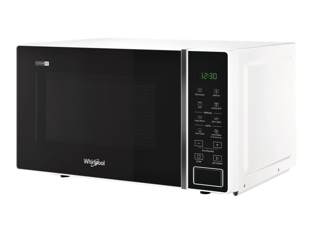 Whirlpool MWP 203 W, Pöytämalli, Grillimikroaaltouuni, 20 L, 700 W, Kosketus, Valkoinen