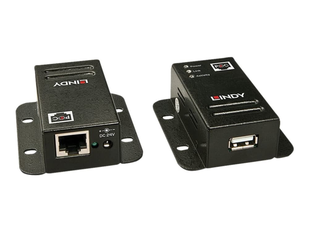 Lindy 42680, Verkkolähetin ja -vastaanotin, 50 m, 480 Mbit/s, Cat5, Cat5e, Cat6, NS1021, Musta