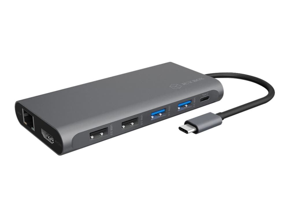 RaidSonic ICY BOX IB-DK4050-CPD - Telakointiasema - USB-C - HDMI, DP - GigE