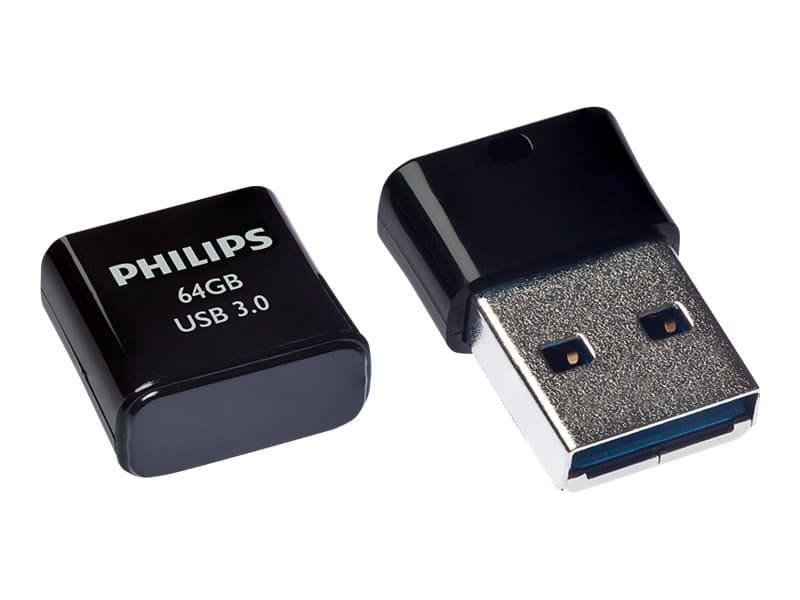 Philips Pico Edition 3.0, 64 GB, USB A-tyyppi, 3.0, Suojus, 4 g, Musta