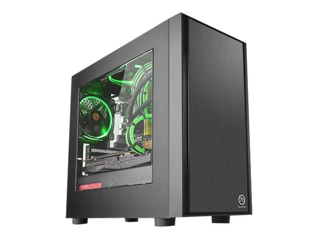 Thermaltake Versa H17 Window, Micro Tower, PC, Musta, mikro ATX, Mini-ITX, SPCC, 15,5 cm