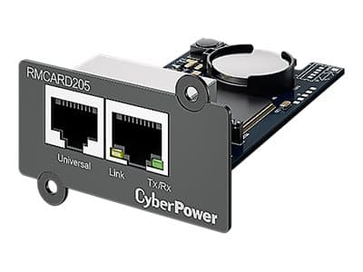 CyberPower RMCARD205 - Sovitin fjernadministration - 100Mb LAN - 100Base-TX - Smart App Professional Rackmount Series PR3000 Smart App Sinewave PR1000 -laitteille