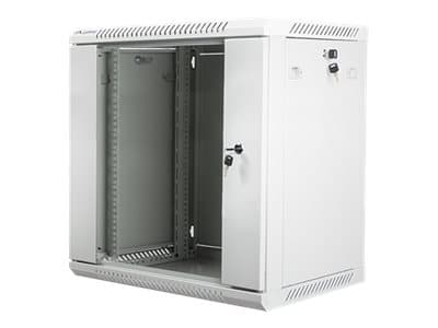 Lanberg WF01-6412-10S, Seinään asennettava laitekehikko, 12U, 60 kg, 21 kg, Harmaa