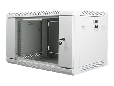Lanberg WF01-6406-10S, Seinään asennettava laitekehikko, 6U, 60 kg, Harmaa