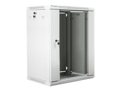 Lanberg WF01-6415-10S, Seinään asennettava laitekehikko, 15U, 60 kg, 24 kg, Harmaa