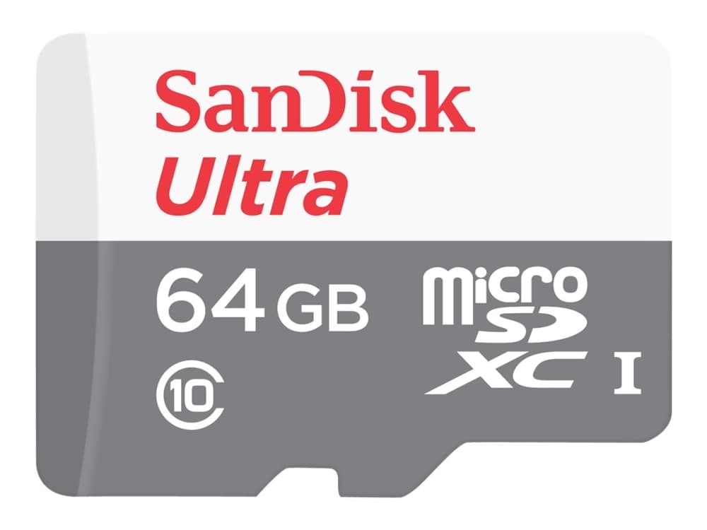 SanDisk 64GB Ultra microSDXC, 64 GB, MicroSDXC, Luokka 10, 100 MB/s, 10 MB/s, Harmaa