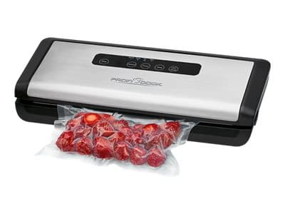 ProfiCook PC-VK 1146, Musta, Ruostumaton teräs, 800 mbar, Tyhjiötiiviste, Ruostumaton teräs, Anturi, Kosketus, 120 W