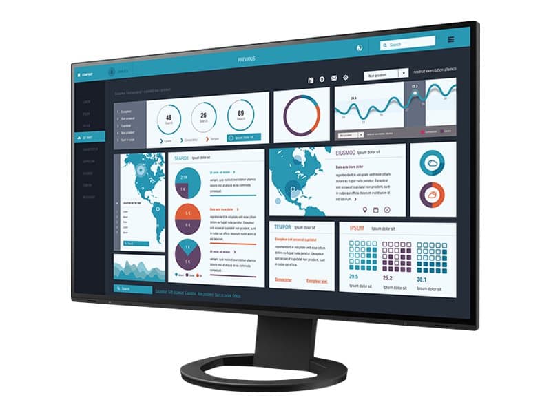 EIZO FlexScan EV2795-BK, 68,6 cm (27), 2560 x 1440 pikseliä, Quad HD, LED, 5 ms, Musta