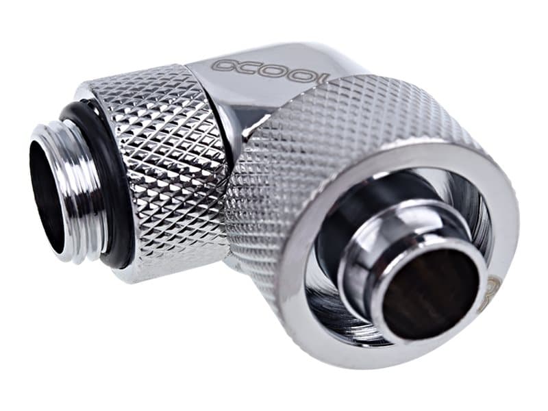 Alphacool 17237, Nikkeli, Hopea, 90°, Uros, 22 mm, 35,5 mm, 34,5 mm