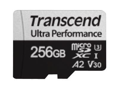 Transcend TS256GUSD340S, 256 GB, MicroSDXC, Luokka 10, UHS-I, 160 MB/s, 125 MB/s