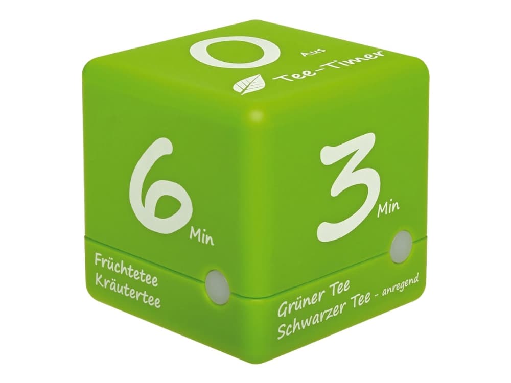 TFA-Dostmann CUBE TIMER, Digitaalinen keittiöajastin, Vihreä, Valkoinen, 6 min, Muovi, Vapaasti seisova, AAA