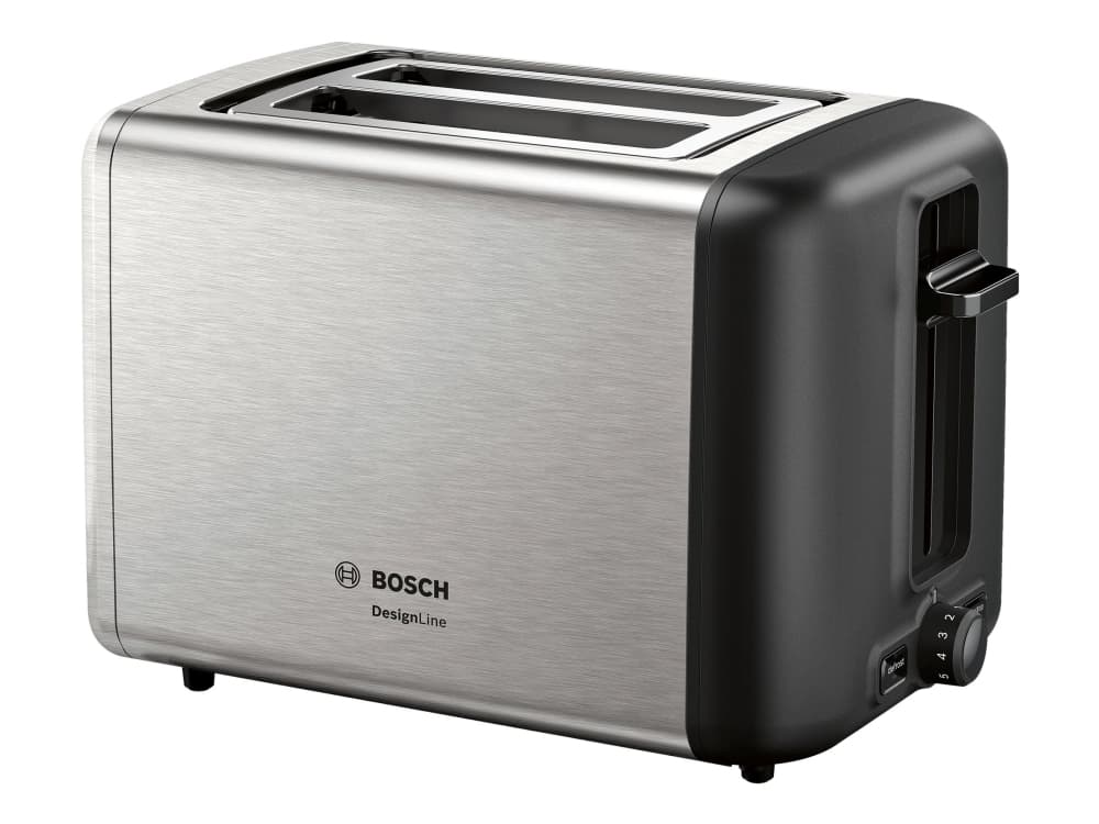 Bosch TAT3P420, 2 viipale(i)ta, Musta, Ruostumaton teräs, Ruostumaton teräs, Painikkeet, Rotaatio, 970 W, 220 - 240 V