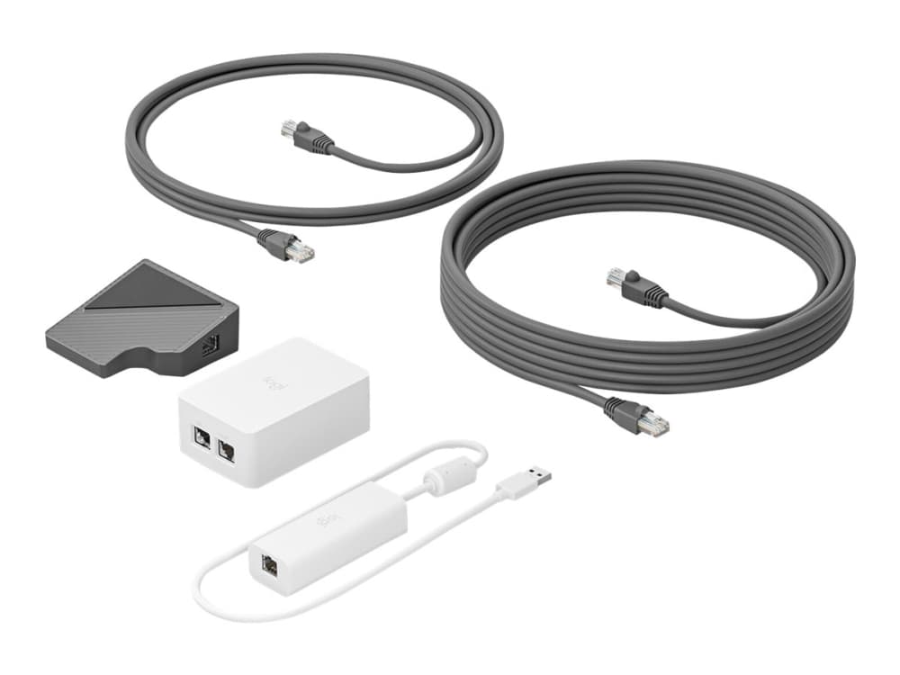 Logitech Cat5e Kit - Videoneuvottelujen lisävarustepaketti - Logitech Base Bundle, RoomMate + MeetUp + Tap IP Tap for Google Hangouts Meetille