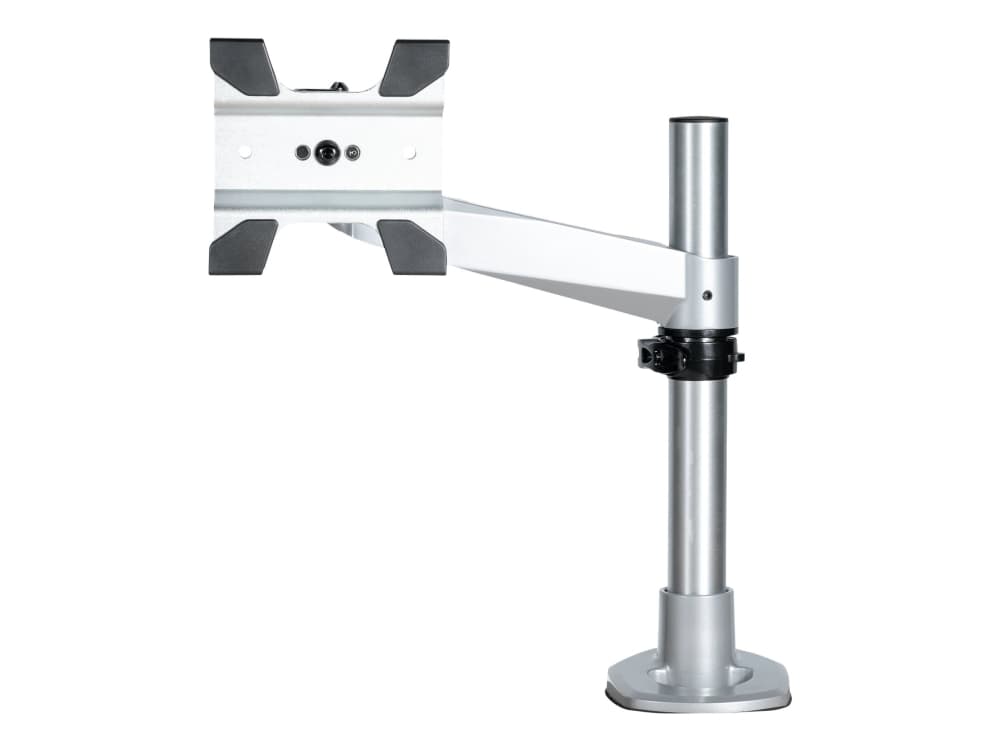 StarTech.com Desk Mount Monitor Arm, VESA tai Apple iMac/Thunderbolt näyttö jopa 14kg, nivelletty korkeussäädettävä yhden pöytämonitorin napa-asennus, pöytäkiinnike tai läpivienti, hopea - Small Footprint Design (ARMPIVOTB2) - Asennussarja - säädettävä varsi - monitorille - teräs - näytön koko: 49 - pöytämonitori - TAA yhteensopiva - TAA yhteensopiva