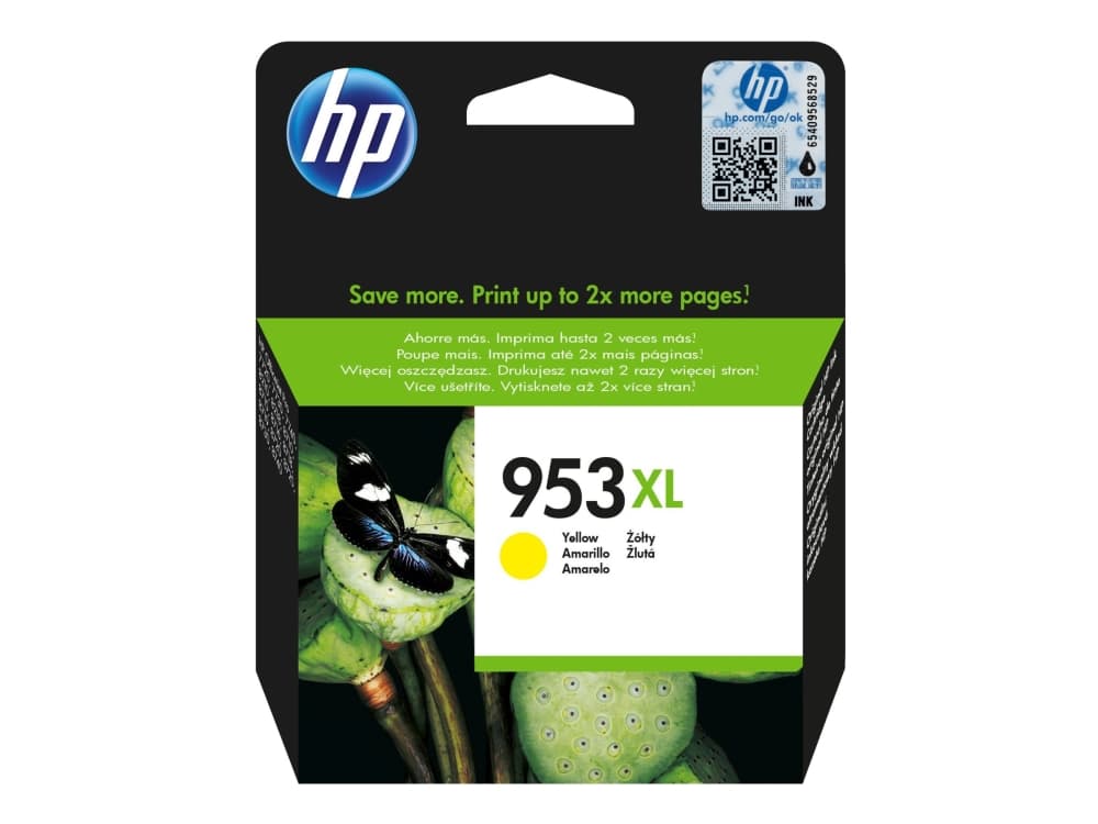 HP 953XL riittoisa keltainen alkuperäinen mustekasetti, Korkea, Keltainen, Väriainepohjainen muste, 18 ml, 1 kpl, Kertapakkaus