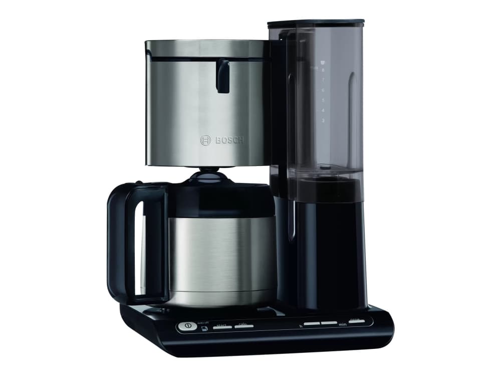 Bosch TKA8A683, Suodatinkahvinkeitin, 1,1 L, Jauhettu kahvi, 1100 W, Musta, Ruostumaton teräs